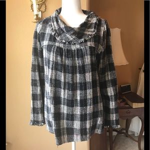 Free People plaid tunic, size S